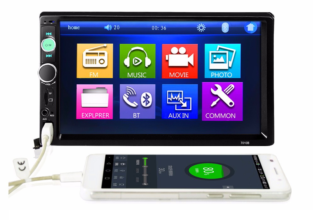 RADIO 2DIN EKRAN 7 USB SAMOCHODOWE SD MP3 BT Radio pasmo FM